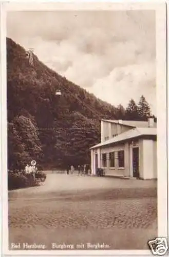 20248 Ak Bad Harzburg Burgberg mit Bergbahn 1932