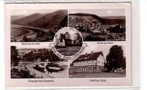 41019 Mehrbild Ak Gruß aus Polle an der Oberweser 1958