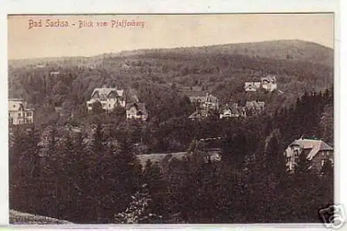 09652 Ak Bad Sachsa Blick vom Pfaffenberg um 1915