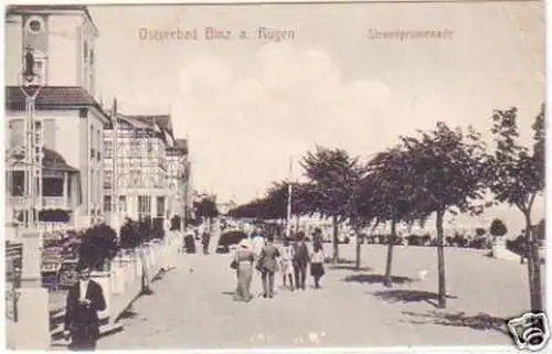 27104 Ak Ostseebad Binz auf Rügen Strandpromenade 1913