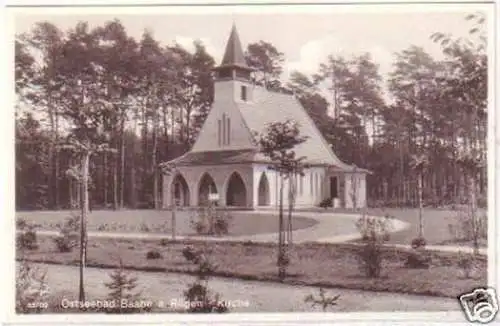 24596 Ak Ostseebad Baabe auf Rügen Kirche 1933