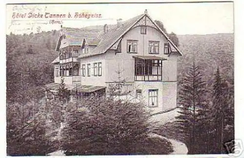 03498 Ak Hotel Dicke Tannen bei Hohegeiss 1921