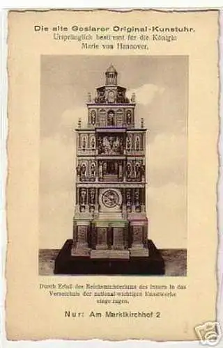 10931 Ak die alte Goslarer Original Kunstuhr um 1930