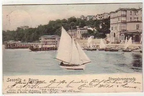 35372 Ak Sassnitz auf Rügen Strandpromenade 1903