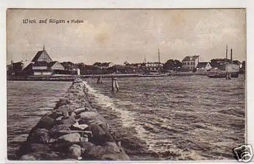 26976 Ak Wiek auf Rügen Hafen 1921