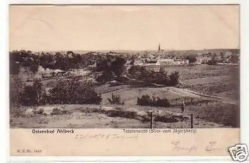 31923 Ak Ostseebad Ahlbeck Blick vom Jägersberg 1908