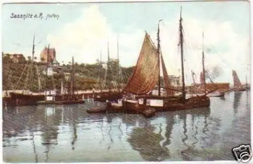 27233 Ak Sassnitz auf Rügen Hafen mit Booten 1913