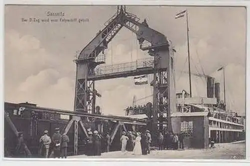 08493 Ak Sassnitz Der D-Zug wird vom Fährschiff geholt 1926