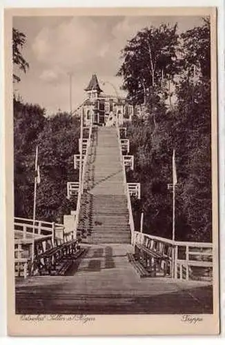 37813 Ak Ostseebad Sellin auf Rügen Treppe 1931