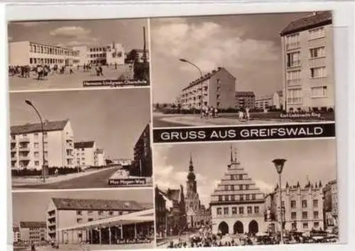 26395 Mehrbild Ak Gruss aus Greifswald 1969