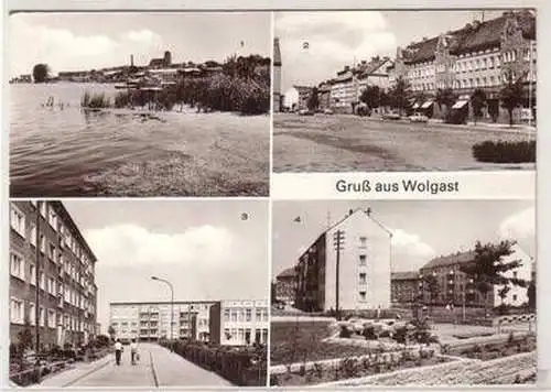 20456 Mehrbild Ak Gruss aus Wolgast 1982