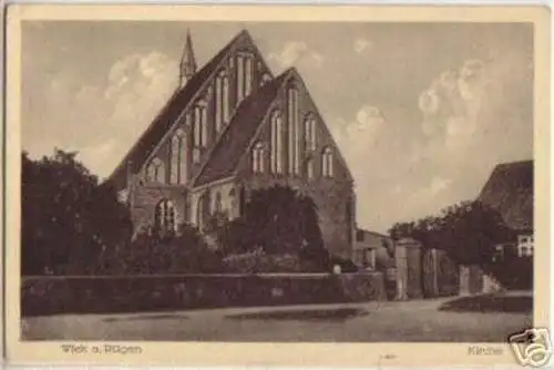 06564 Ak Wiek auf Rügen Kirche um 1930