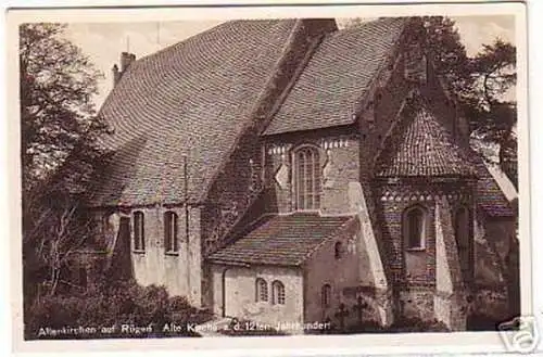 16198 Ak Altenkirchen auf Rügen alte Kirche um 1930