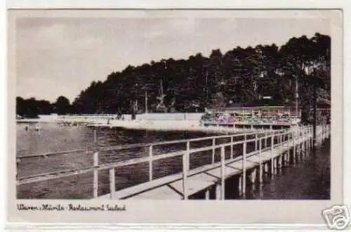 08904 Feldpost AK Waren Müritz Restaurant Seebad 1942