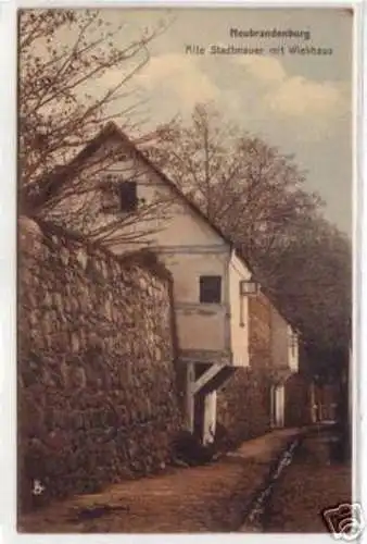 05208 Ak Neubrandenburg alte Stadtmauer mit Wiekhaus