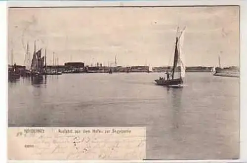 37985 Ak Norderney Ausfahrt zur Segelpartie 1906