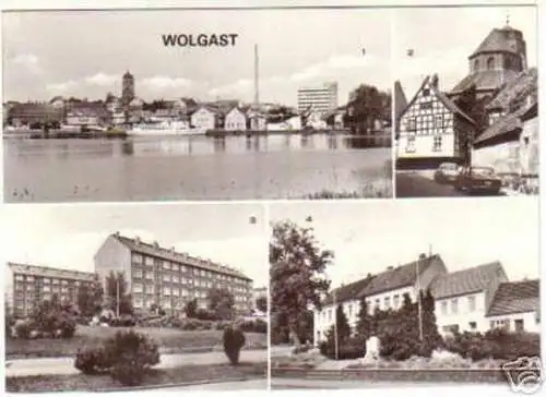 11761 Mehrbild Ak Wolgast Burgstrasse usw. 1982