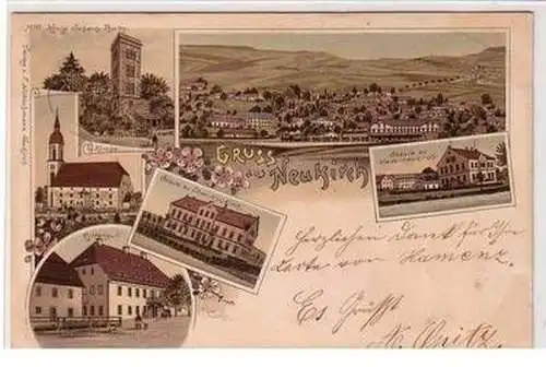 55594 Ak Lithographie Gruß aus Neukirch Rittergut usw. 1897
