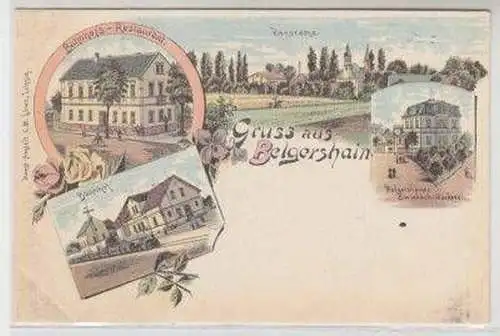 28745 Ak Lithographie Gruß aus Belgershain um 1900