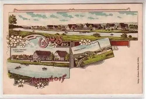 55168 Ak Lithographie Gruß aus Tanndorf um 1900