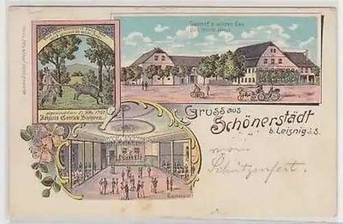 43901 Ak Lithographie Gruß aus Schönerstädt 1904