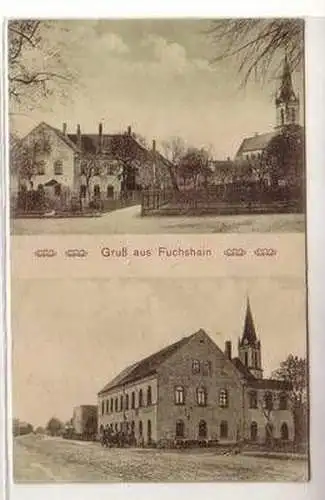 55736 Mehrbild Ak Gruß aus Fuchshain Gasthof und Dorfansicht 1910