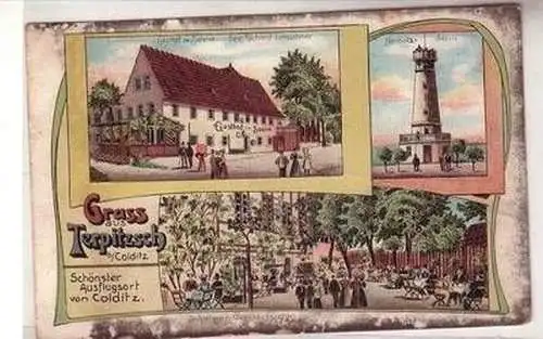 55056 Ak Lithographie Gruß aus Terpitzsch bei Colditz 1917