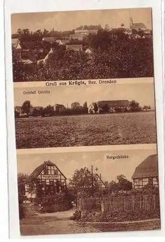 51635 Mehrbild Ak Gruß aus Krögis Ortsteil Görtitz Bergschänke 1929