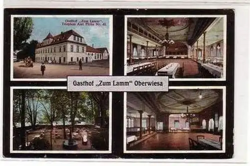 52546 Mehrbild Ak Gasthof "Zum Lamm" Oberwiesa 1913