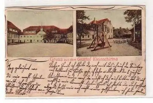 02676 Mehrbild Ak Gruß aus dem Gasthof Kleinschirma 1906