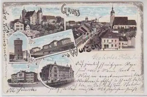 50046 Ak Lithografie Gruss aus Wurzen Kaserne 1898