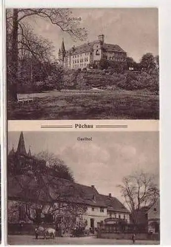 44715 Mehrbild Ak Püchau Schloß und Gasthof 1925