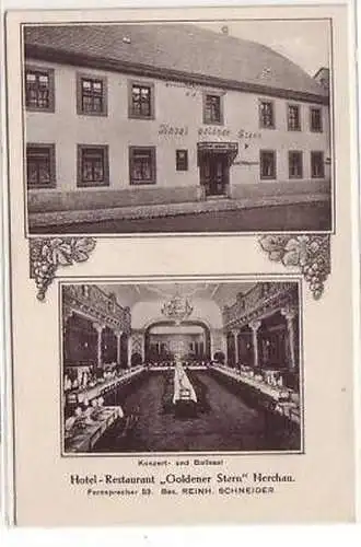 44690 Ak Nerchau Hotel Restaurant "Goldener Stern" 1920