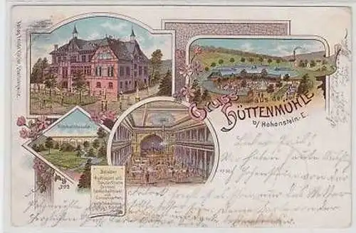 42517 Lithographie Gruß aus Hohenstein Ernstthal 1900