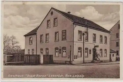 43375 Ak Lobstädt Gasthaus "Stadt Borna" 1933