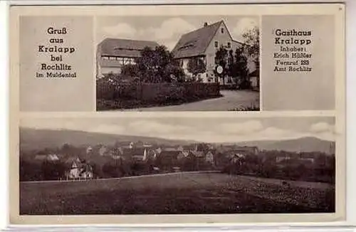 42504 Ak Gruß aus Kralapp bei Rochlitz Gasthaus um 1940