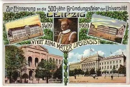 57294 Ak Erinnerung an die 500jähr. Gründungsfeier der Universität Leipzig 1909