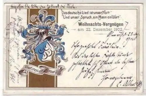 47563 Studentika Ak Chemnitz Weihnachtsvergnügen 1902