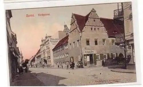 01122 Künstler Ak Borna Kirchgasse um 1910