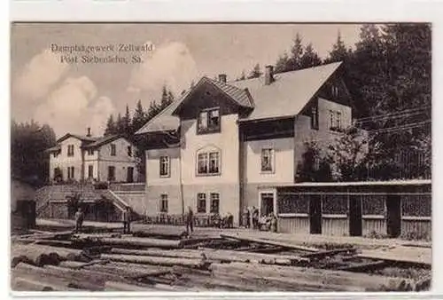 56725 Ak Dampfsägewerk Zellwald bei Siebenlehn in Sachsen 1926