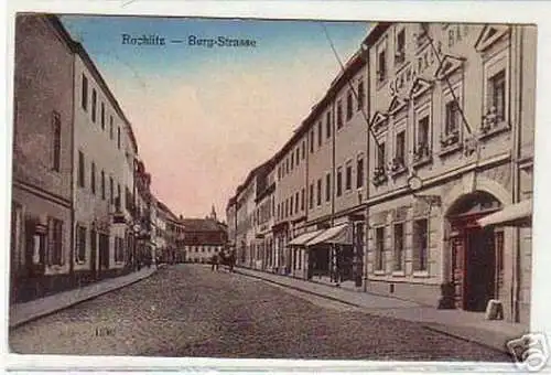 08596 Ak Rochlitz Burgstrasse mit Gasthof Schwarzer Bär