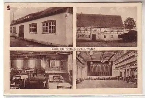 59222 Mehrbild Ak Gruß aus Bretnig Bez. Dresden Gasthof zu Klinke 1931