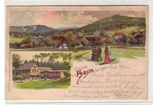 59842 Mehrbild Ak Gruß vom Hayn bei Oybin Forsthaus Restaurant 1900