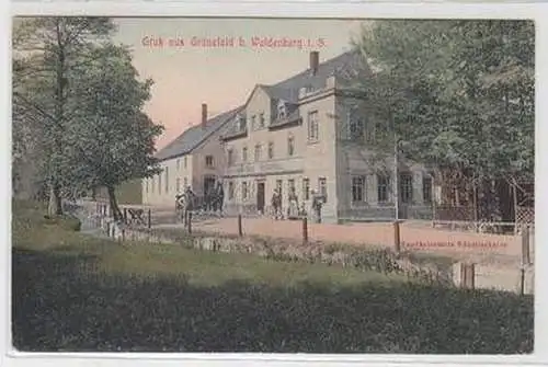 57422 Ak Gruß aus Grünefeld bei Waldenburg in Sachsen Gasthof 1910