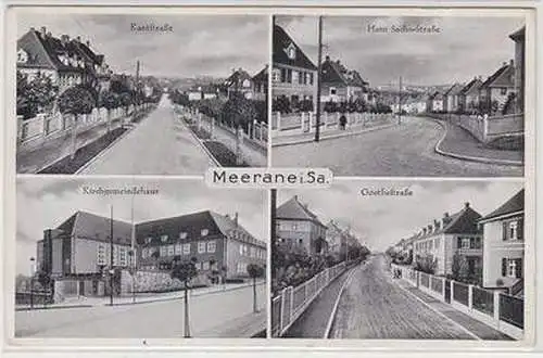 57441 Mehrbild Ak Meerane Kantstraße , Goethestrasse usw. 1935