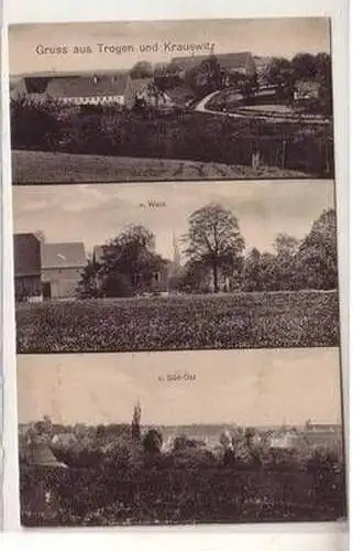 51669 Mehrbild Ak Gruss aus Trogen und Krauswitz 1914