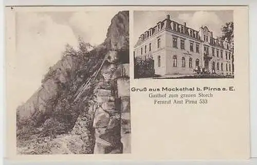 42613 Ak Gruß aus Mockethal bei Pirna a.E. 1936