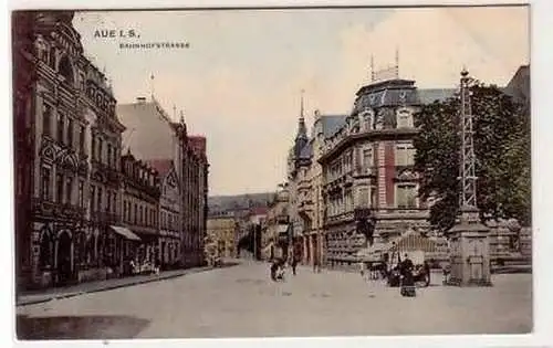 43096 Ak Aue in Sachsen Bahnhofstraße 1907