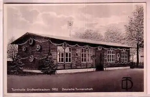 43973 Ak Turnhalle Großweitzschen Deutsche Turnerschaft