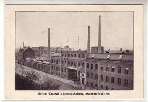 55395 Ak Chemnitz Gablenz Reserve Lazarett Bernhardstrasse 66, um 1915